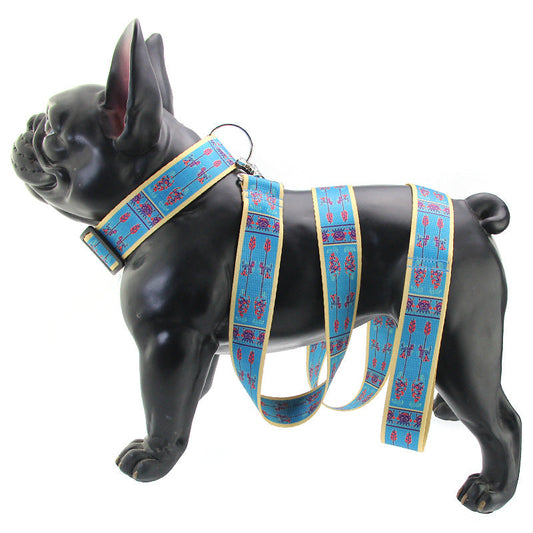 KFX-5449533 Adjustable Nylon Chest Strap and Leash for Medium and Small Dogs, Multiple Sizes Available