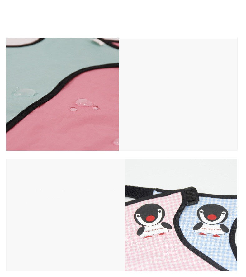 KFX-5450813 Waterproof Dog Apron with Cartoon Design - Available in Pink, Blue, and Mushroom Patterns