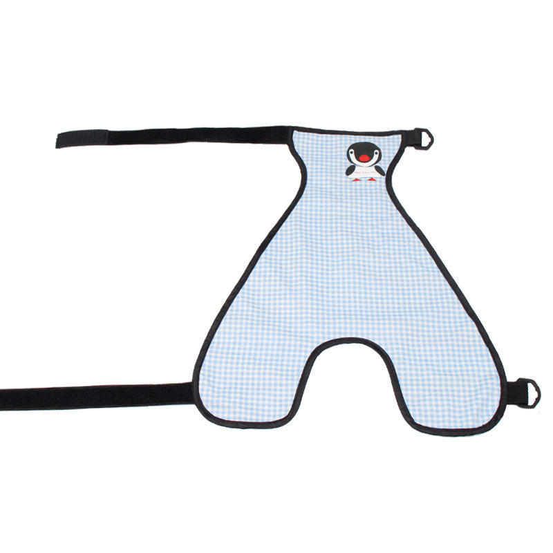 KFX-5450813 Waterproof Dog Apron with Cartoon Design - Available in Pink, Blue, and Mushroom Patterns