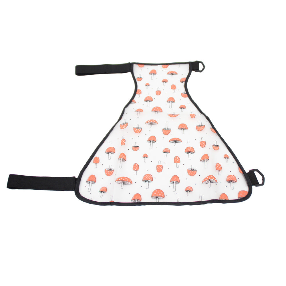 KFX-5450813 Waterproof Dog Apron with Cartoon Design - Available in Pink, Blue, and Mushroom Patterns