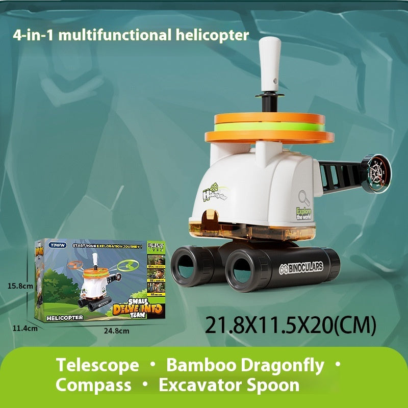 KFX-5451069 4-in-1 Outdoor Microscope and Off-road Vehicle Toy for Intellectual Development - Ages 7-14