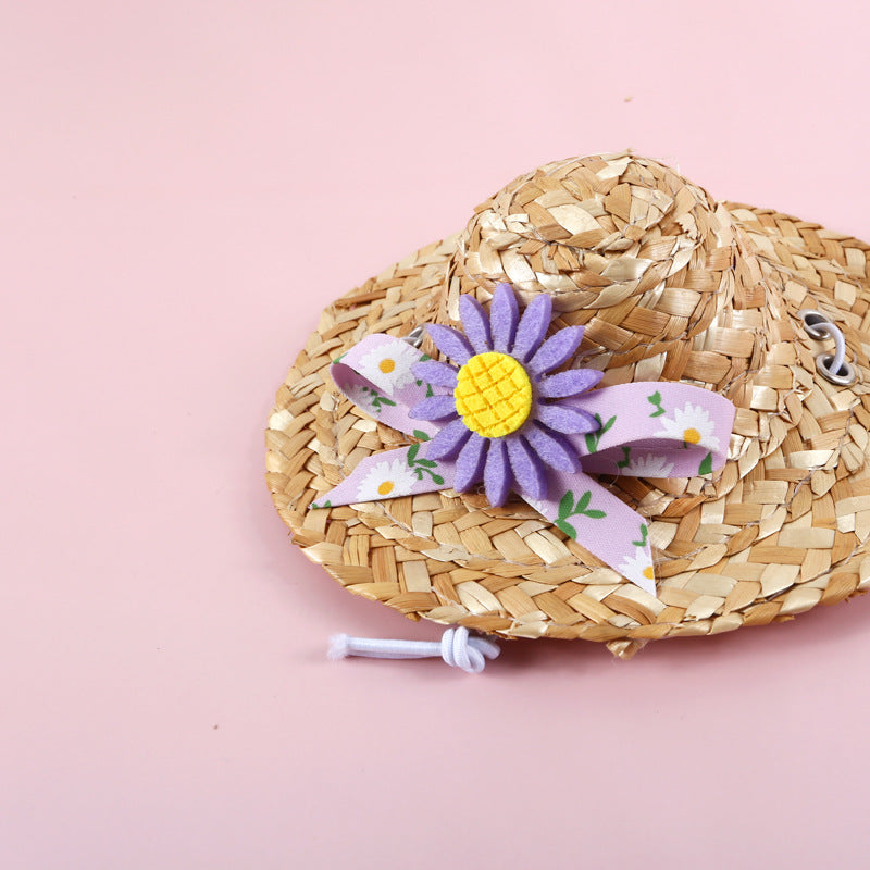 KFX-5452221 Daisy Sunflower Cat Accessory Set with Collar and Hat - Multiple Colors Available