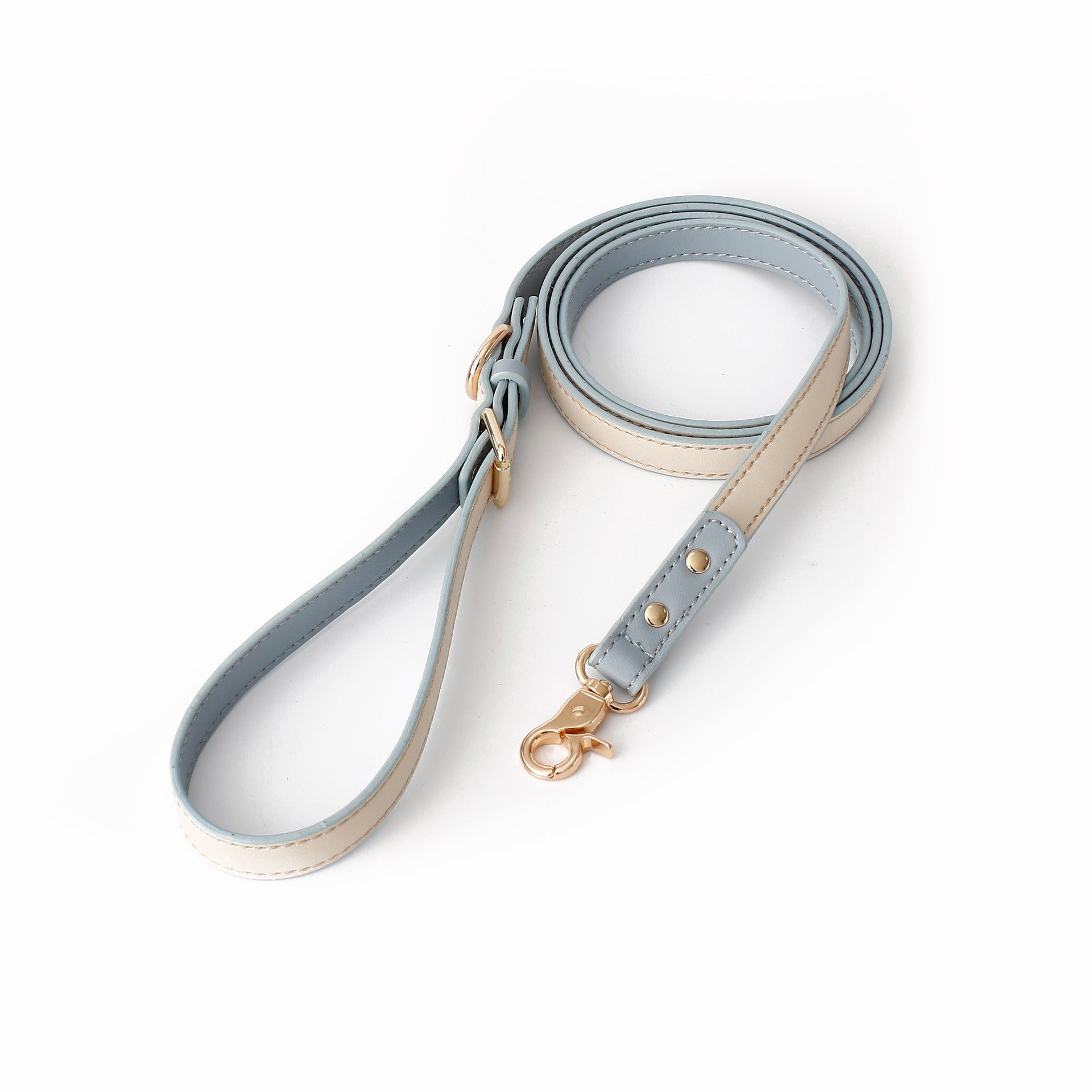 KFX-5455293 Leather Dog Chest Strap with Traction Rope and Toilet Bag - Multiple Colors Available