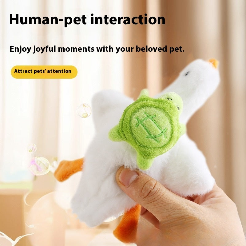 KFX-5455677 Sound Simulation Plush Cat Teaser Toy with USB Charging