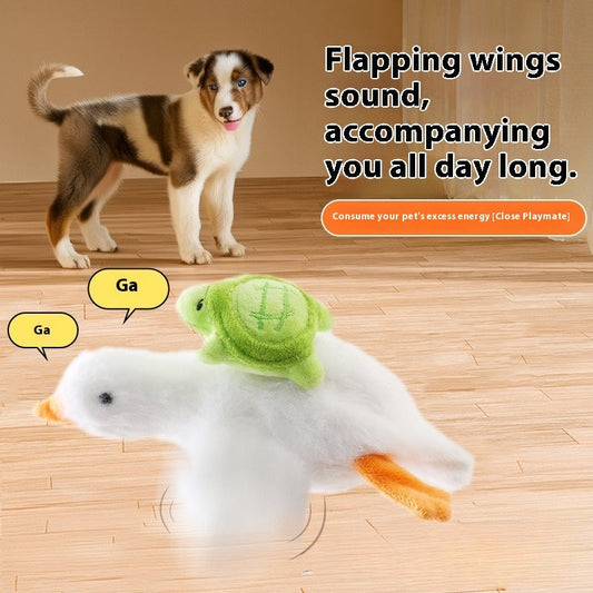 KFX-5455677 Sound Simulation Plush Cat Teaser Toy with USB Charging