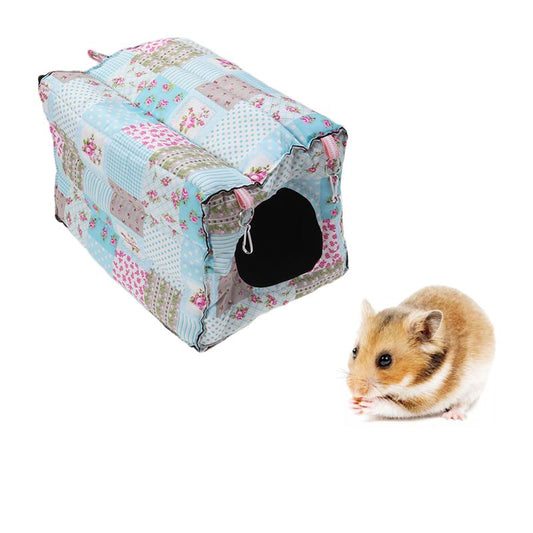 KFX-5456061 Warm Sleeping Nest for Small Pets - Ideal for Chinchillas, Guinea Pigs, and Birds (25x25x22cm)