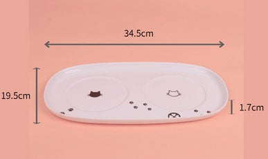KFX-5456189 Ceramic Cat Water Bowl with Scale - Ideal for Kittens and Adult Cats, 350ml Capacity