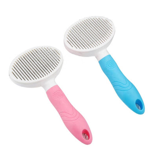 KFX-5457597 Automatic Pet Hair Removal Comb with Non-Slip Grip - Available in Blue and Pink