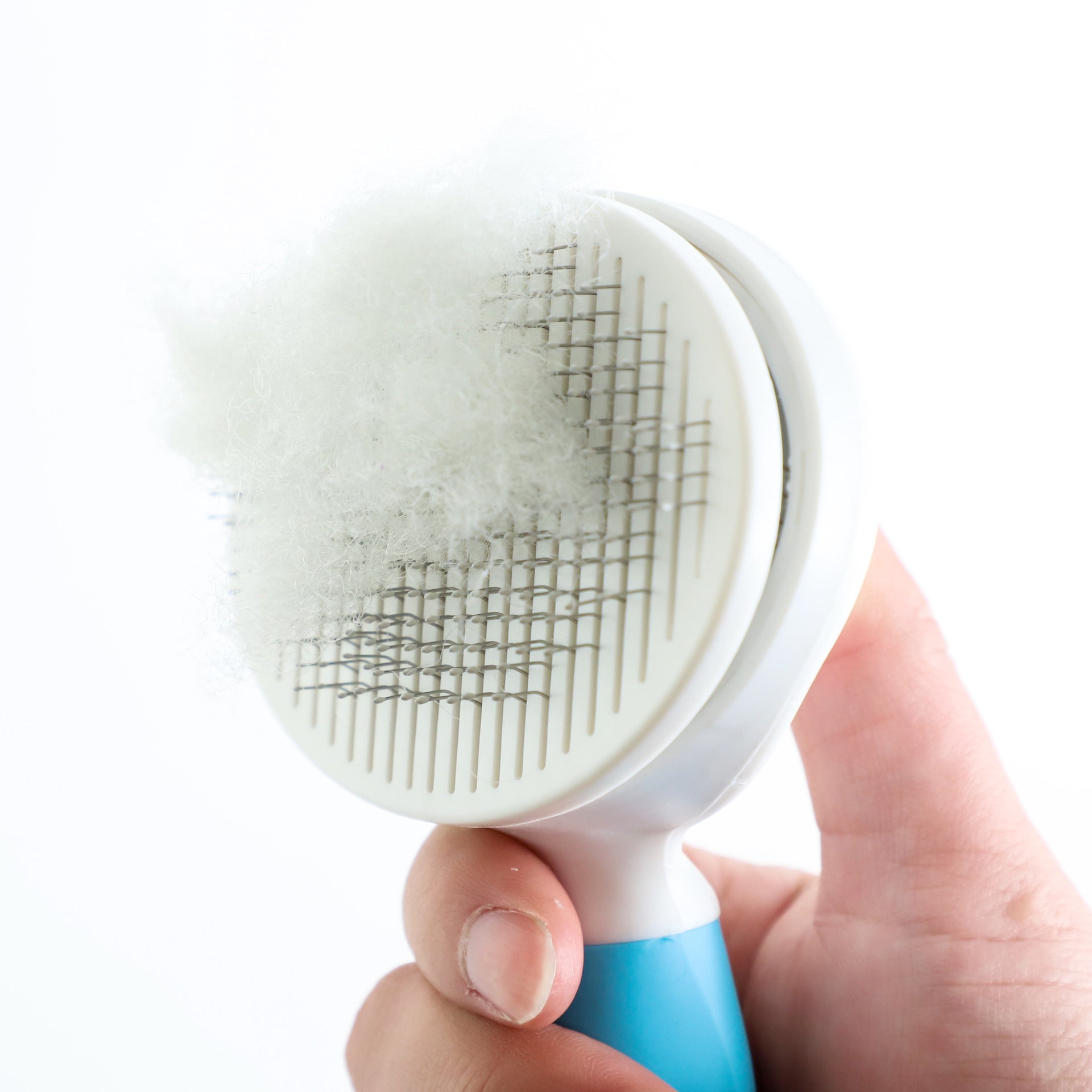 KFX-5457597 Automatic Pet Hair Removal Comb with Non-Slip Grip - Available in Blue and Pink