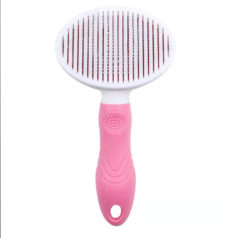 KFX-5457597 Automatic Pet Hair Removal Comb with Non-Slip Grip - Available in Blue and Pink