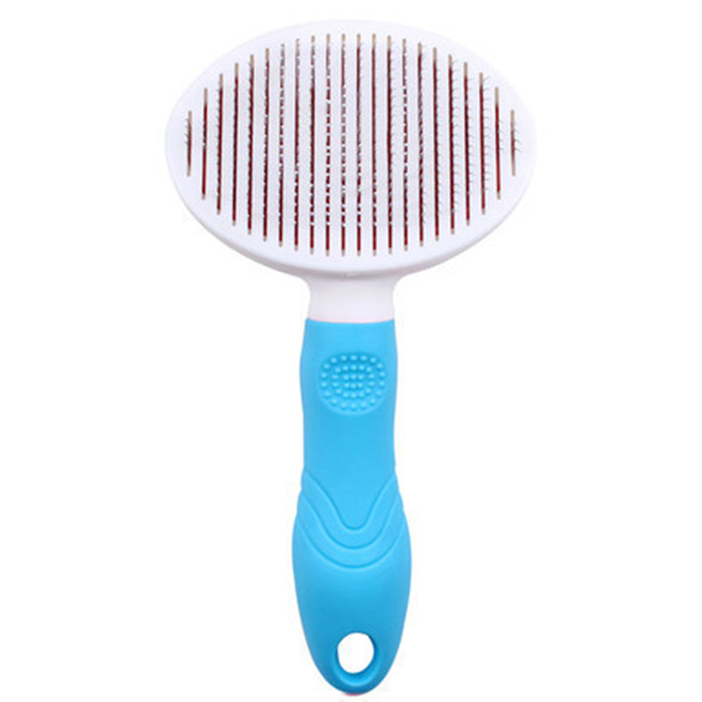KFX-5457597 Automatic Pet Hair Removal Comb with Non-Slip Grip - Available in Blue and Pink