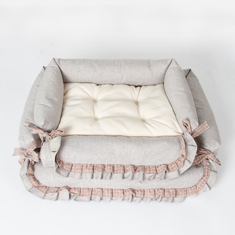 KFX-5461821 Pet Nest Sniffing Pad for Dogs - Anti Choking Energy Release & Slow Feeding Training Toy, Available in Star Moon and Brown, Sizes S & L