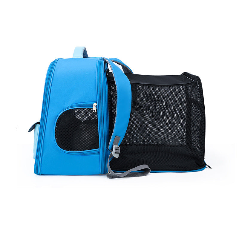KFX-5463997 Portable Nylon Cat Travel Bag - Medium Soft Pet Carrier in Gray, Khaki, Blue, Green, Up to 9kg Capacity