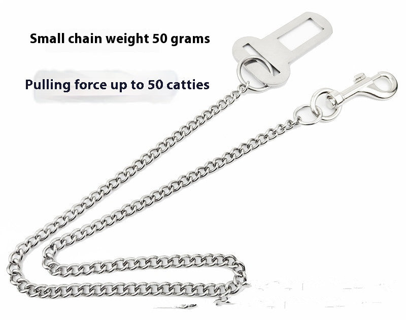 KFX-5464381 Stainless Steel Small Chain Dog Safety Restraint for Car Travel