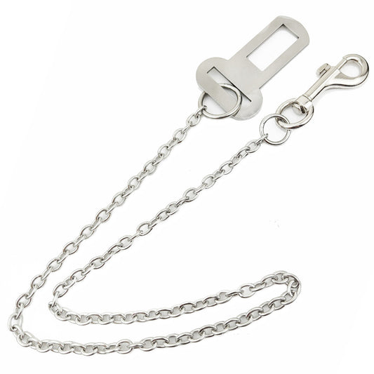 KFX-5464381 Stainless Steel Small Chain Dog Safety Restraint for Car Travel