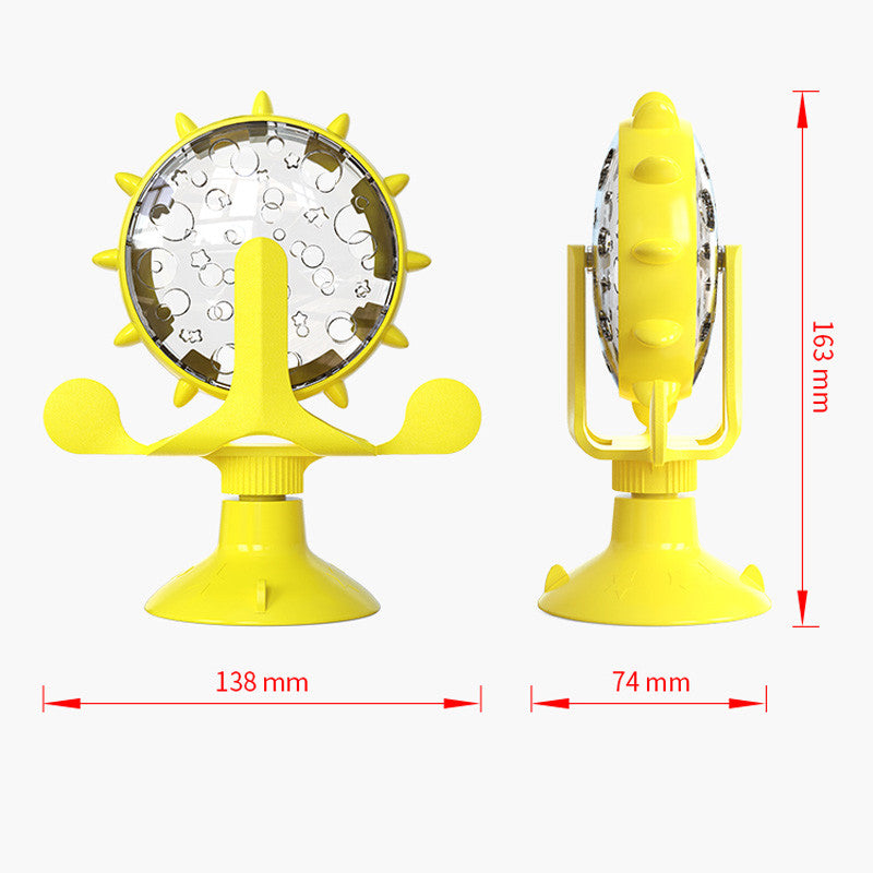 KFX-5465533 Multi-Functional Cat Toy with Food Leakage and 360° Rotating Design