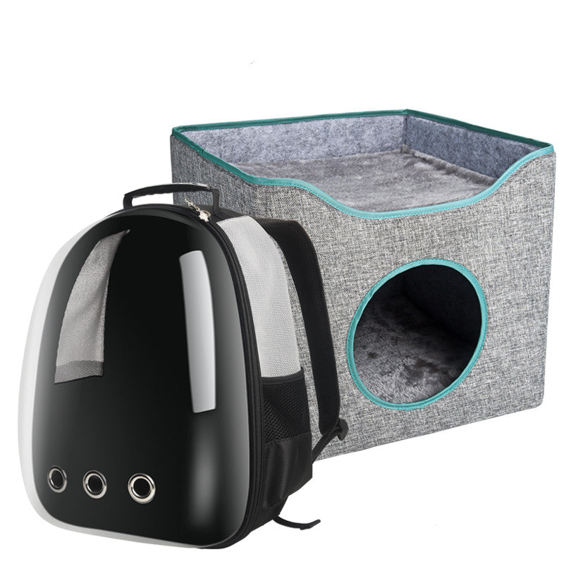 KFX-5465789 Large Enclosed Pet Nest for Deep Sleep - Easy to Clean, Four-Season Comfort