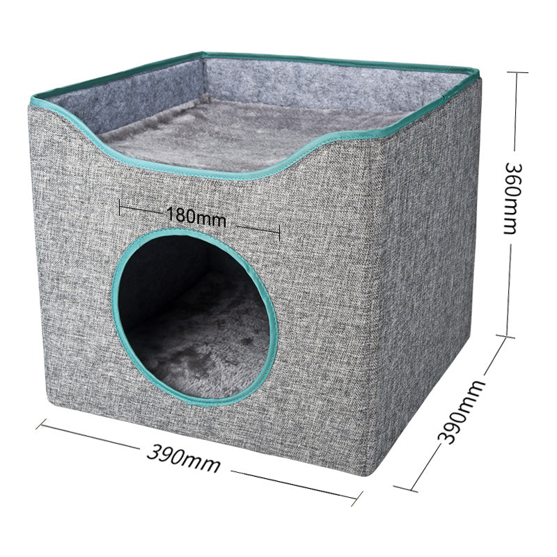 KFX-5465789 Large Enclosed Pet Nest for Deep Sleep - Easy to Clean, Four-Season Comfort