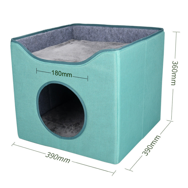 KFX-5465789 Large Enclosed Pet Nest for Deep Sleep - Easy to Clean, Four-Season Comfort
