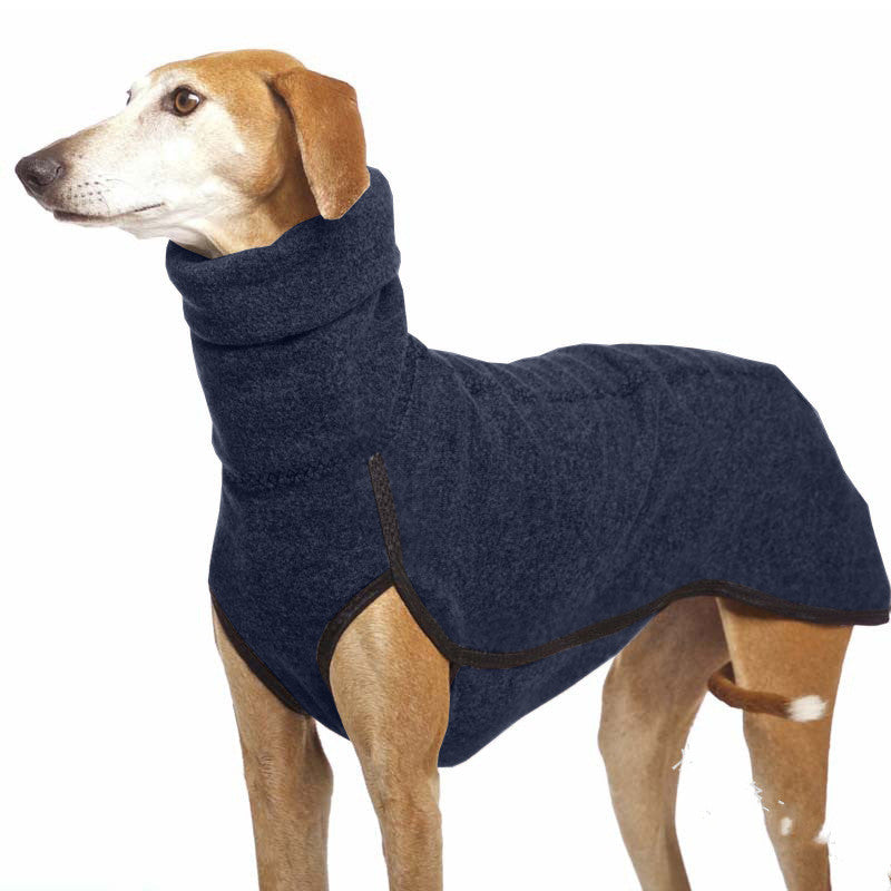 KFX-5465917 Winter Warm High Collar Pet Coat for Medium to Large Dogs, Fleece Pullover for Comfort and Style