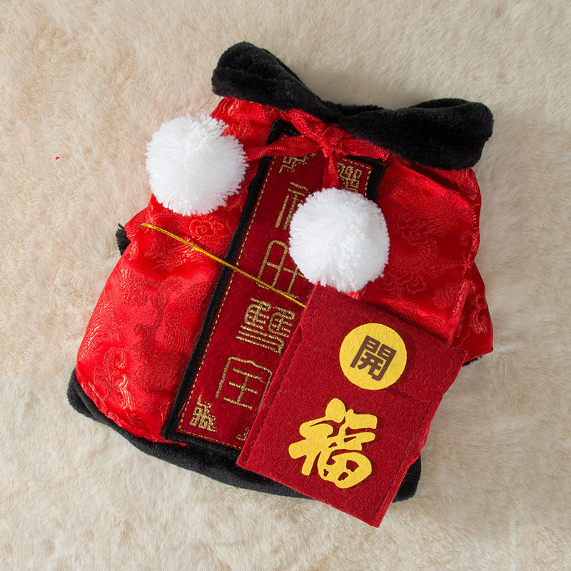 KFX-5468093 New Year Festive Two-Legged Pet Clothing for Small Dogs and Cats