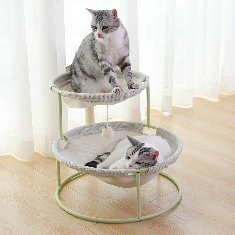 KFX-5469117 Cozy Pet Hammock for Cats - Beige and Pink Winter/Spring Models, Double Layer Option Available