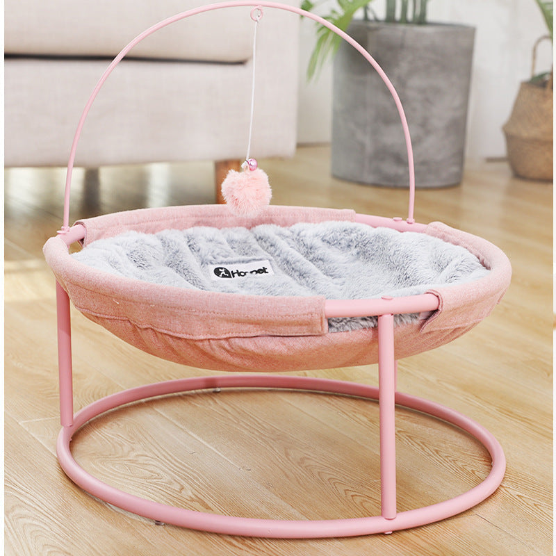 KFX-5469117 Cozy Pet Hammock for Cats - Beige and Pink Winter/Spring Models, Double Layer Option Available