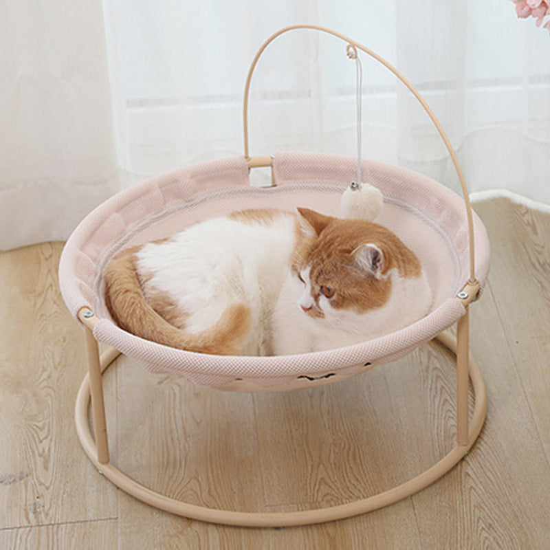 KFX-5469117 Cozy Pet Hammock for Cats - Beige and Pink Winter/Spring Models, Double Layer Option Available