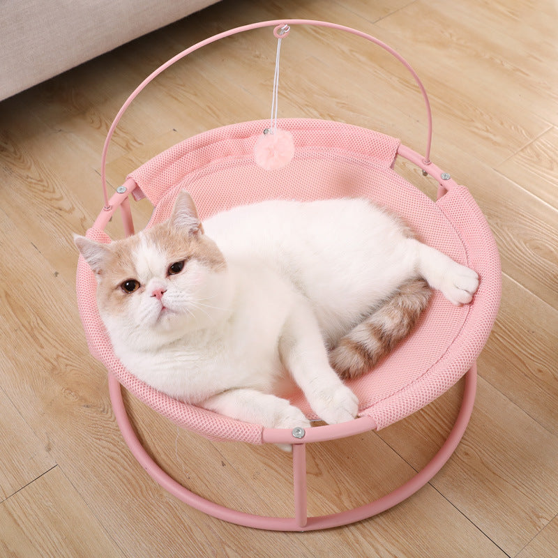 KFX-5469117 Cozy Pet Hammock for Cats - Beige and Pink Winter/Spring Models, Double Layer Option Available