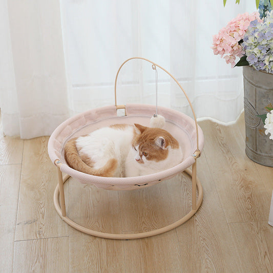 KFX-5469117 Cozy Pet Hammock for Cats - Beige and Pink Winter/Spring Models, Double Layer Option Available