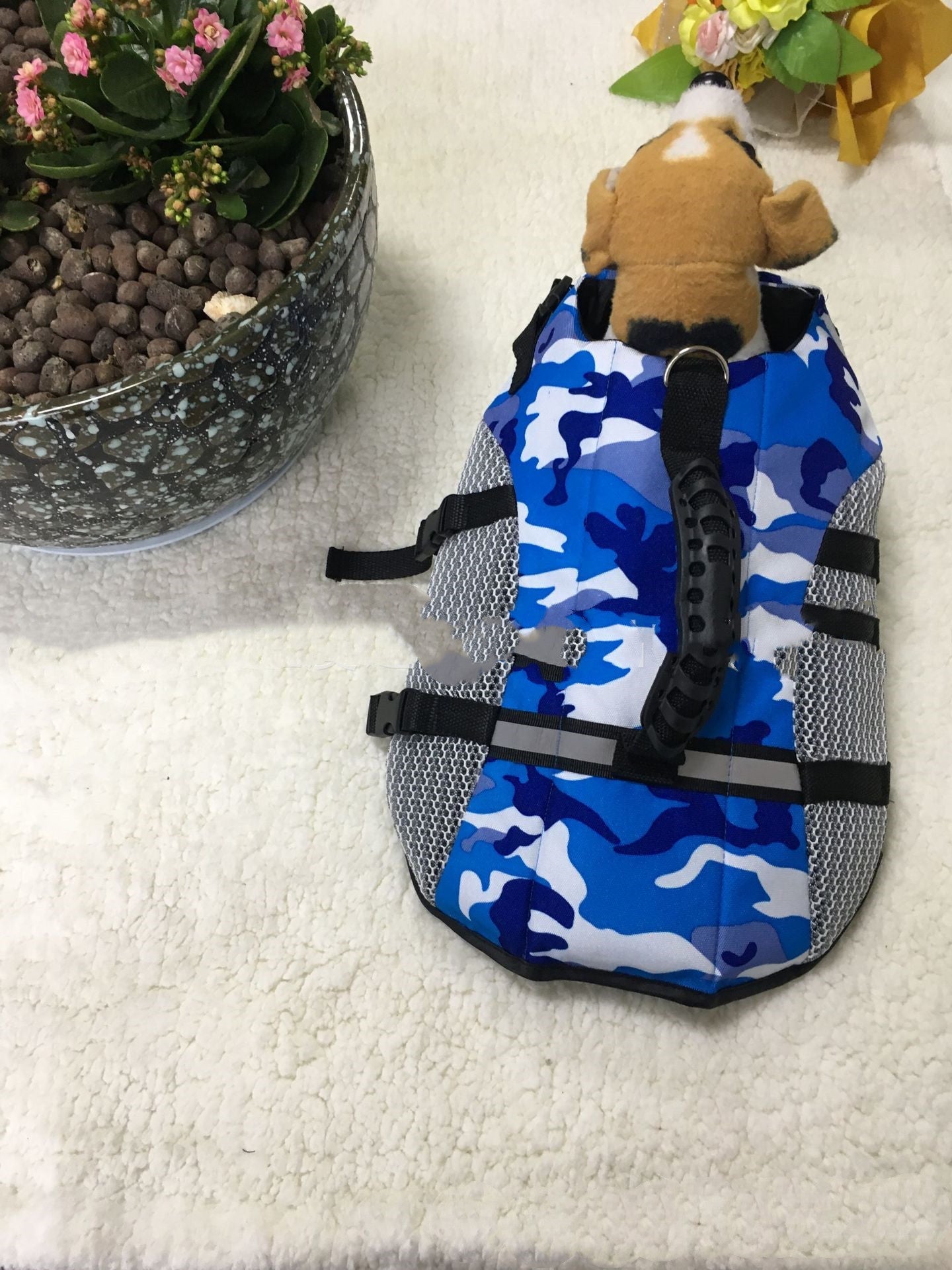 KFX-5469885 Stylish Outdoor Dog Life Jacket for Training and Swimming - Available in Blue and Red