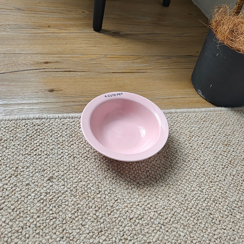 KFX-5471293 Elevated Ceramic Cat Bowl and Dog Basin with Wooden Rack – Anti-Tumble Design in Various Colors