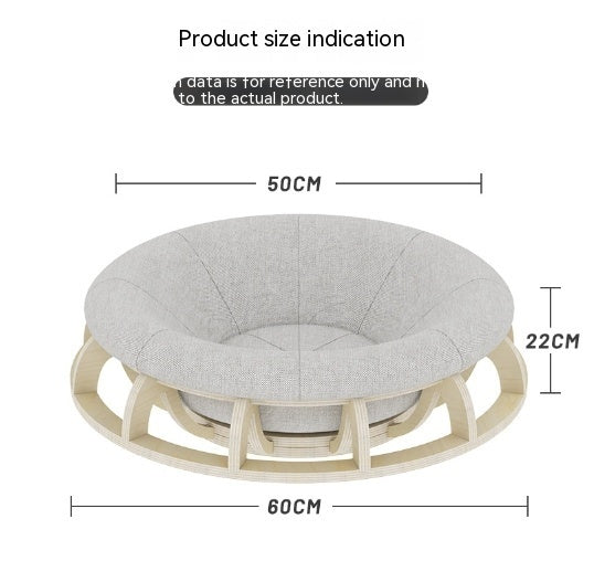 KFX-5471549 Cozy Four Seasons Wooden Cat Nest for Winter Comfort