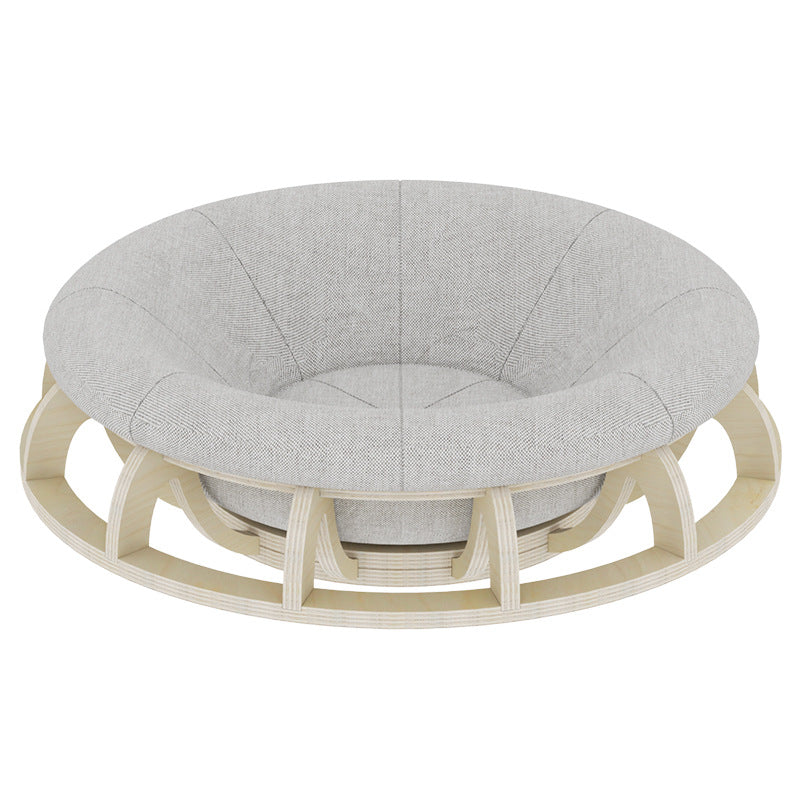 KFX-5471549 Cozy Four Seasons Wooden Cat Nest for Winter Comfort