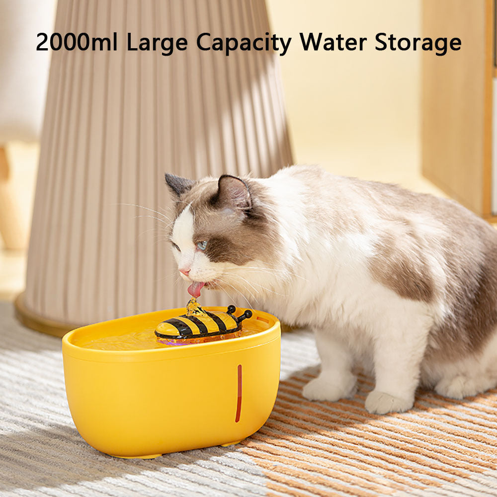 KFX-5474749 Automatic Cat and Dog Water Fountain with Filter, Silent Operation and Anti-Slip Base, Clean Water Dispenser with Observation Window