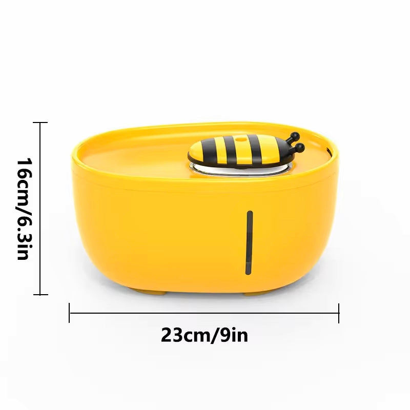 KFX-5474749 Automatic Cat and Dog Water Fountain with Filter, Silent Operation and Anti-Slip Base, Clean Water Dispenser with Observation Window