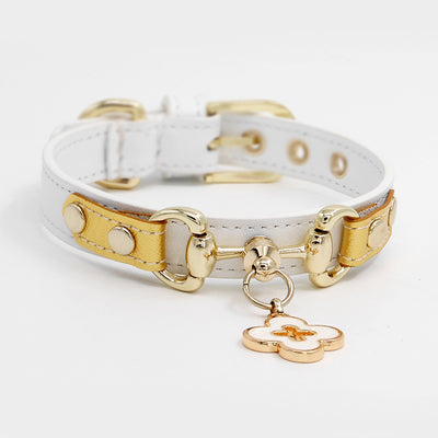 KFX-5475261 Durable Leather Pet Collar for Cats and Dogs, Adjustable Size and Comfortable Fit