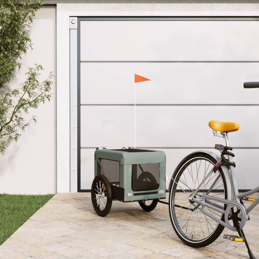 KFX-5478717 Pet Bicycle Trailer with Oxford Fabric & Iron Frame for Comfortable Travel