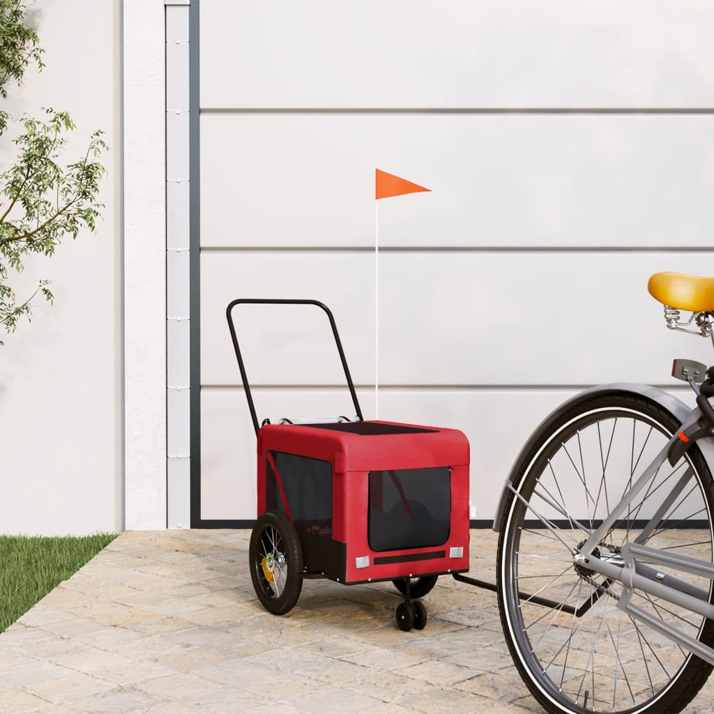 KFX-5478717 Pet Bicycle Trailer with Oxford Fabric & Iron Frame for Comfortable Travel