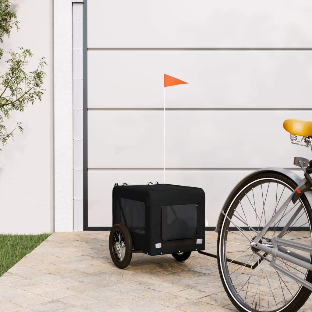 KFX-5478717 Pet Bicycle Trailer with Oxford Fabric & Iron Frame for Comfortable Travel