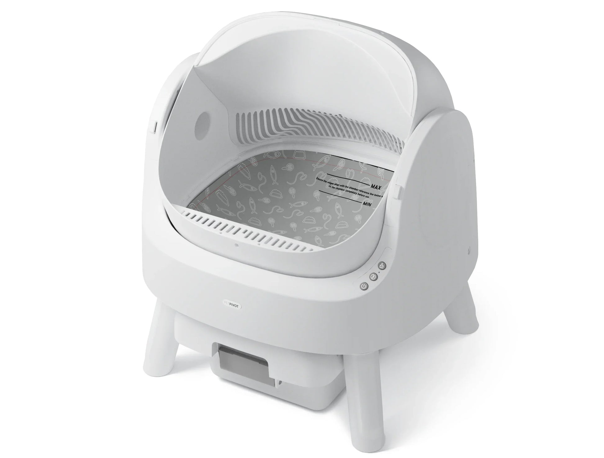 KFX-548243 Automatic Large Capacity Cat Litter Box with Eco-Friendly Round Design and Easy Cleaning Features