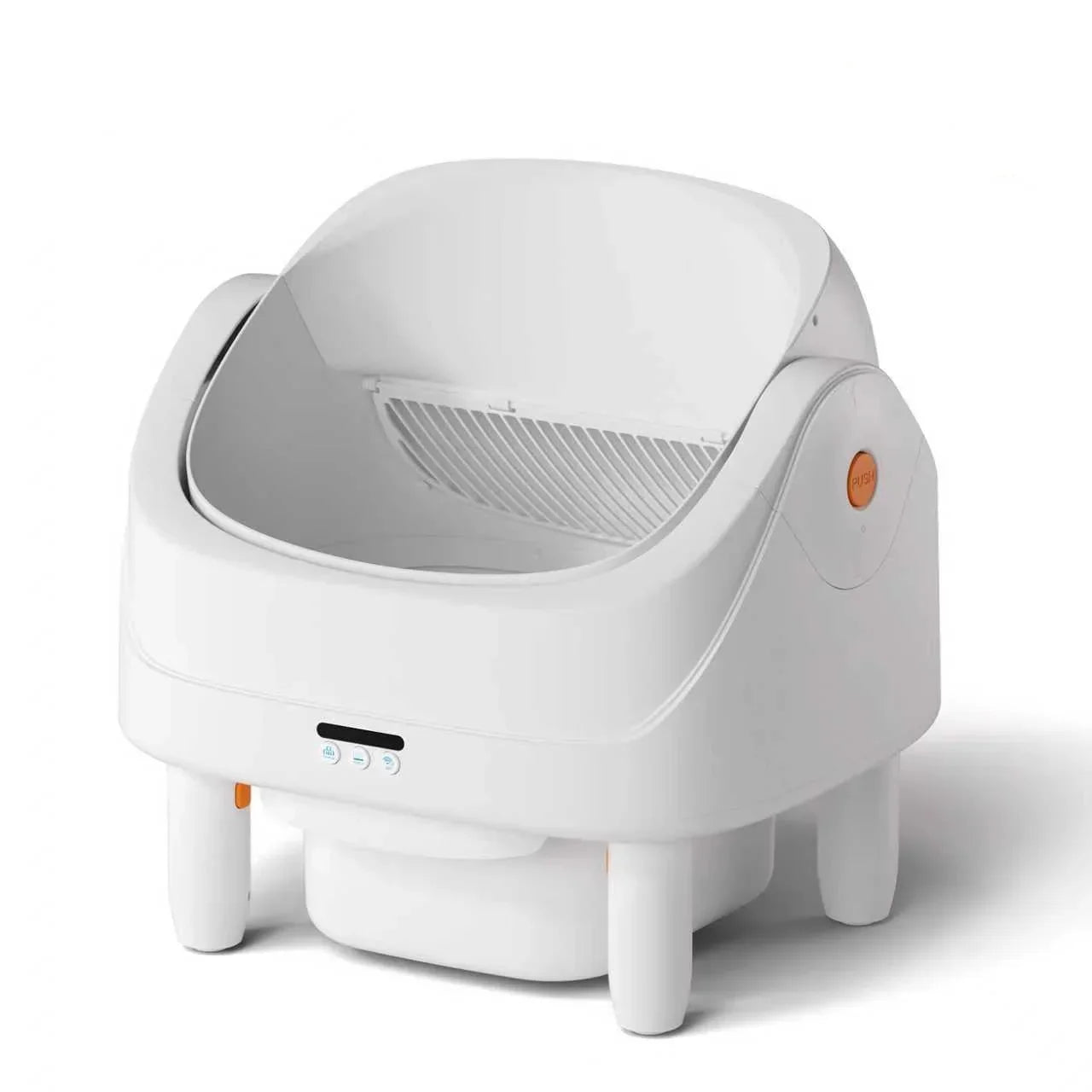 KFX-548243 Automatic Large Capacity Cat Litter Box with Eco-Friendly Round Design and Easy Cleaning Features