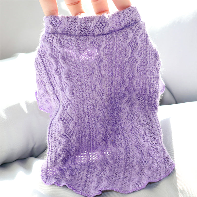 KFX-5483581 Towable Plus Fleece Winter Sweater for Dogs in Blue and Purple