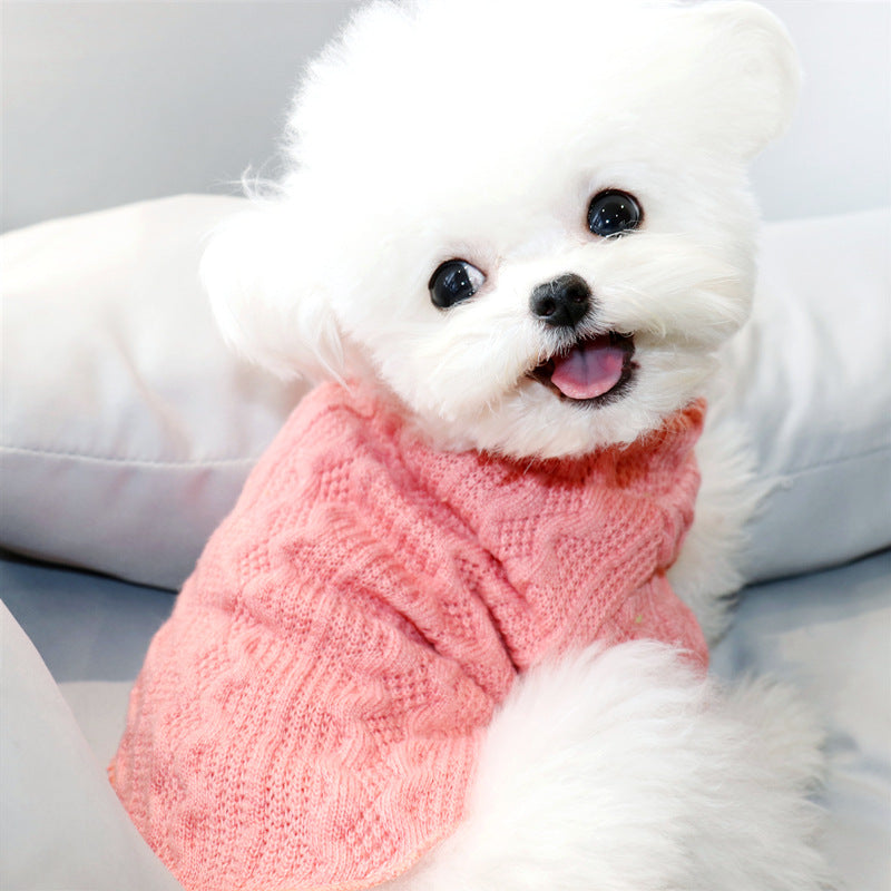 KFX-5483581 Towable Plus Fleece Winter Sweater for Dogs in Blue and Purple