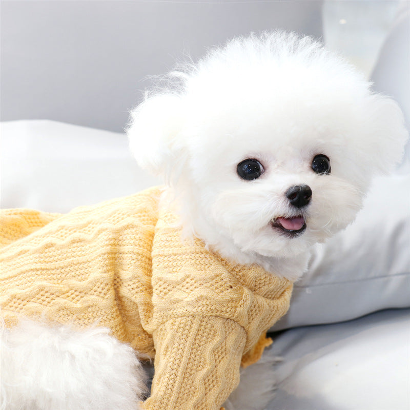 KFX-5483581 Towable Plus Fleece Winter Sweater for Dogs in Blue and Purple