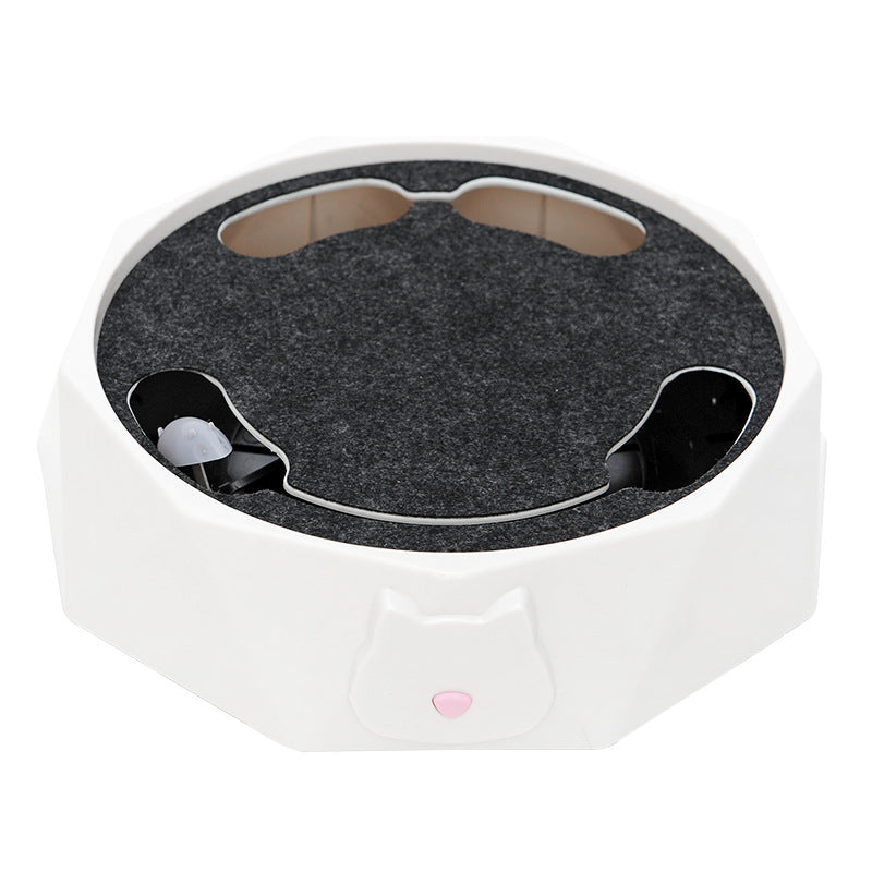 KFX-5483837 Electric Simulation Mouse Cat Toy with Turntable Design, 22.5cm Diameter, Interactive Play for Feline Fun