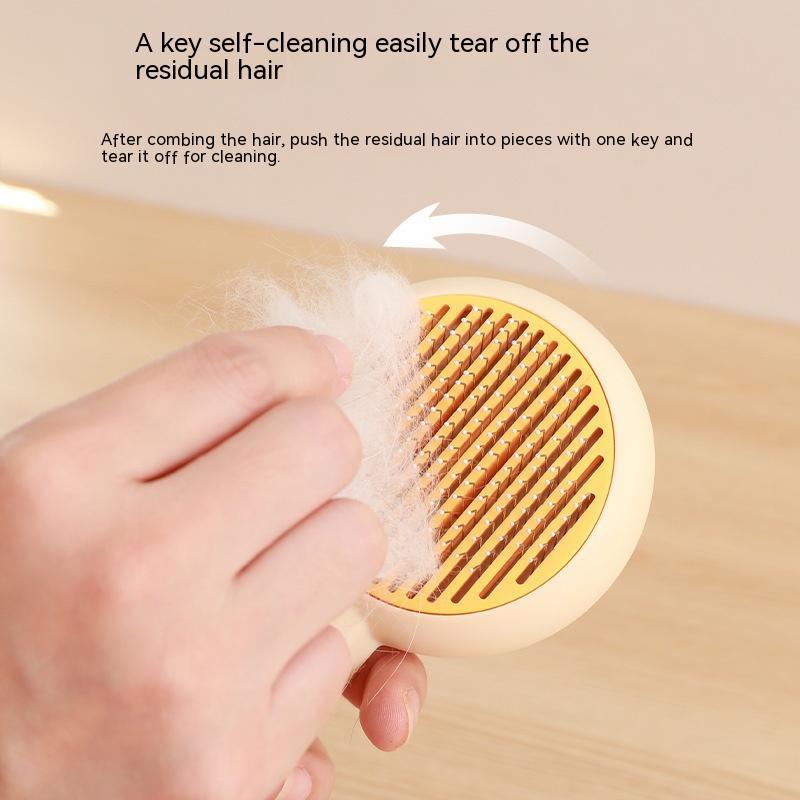 KFX-5484605 Stainless Steel Pet Comb for Cats – Durable PP Handle, Convenient Size