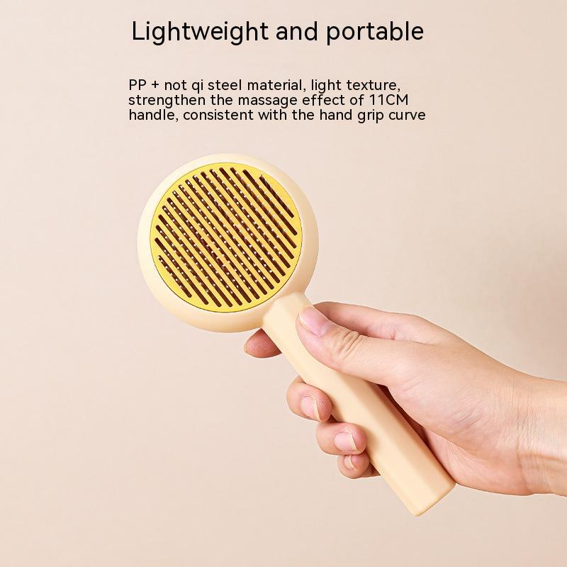 KFX-5484605 Stainless Steel Pet Comb for Cats – Durable PP Handle, Convenient Size
