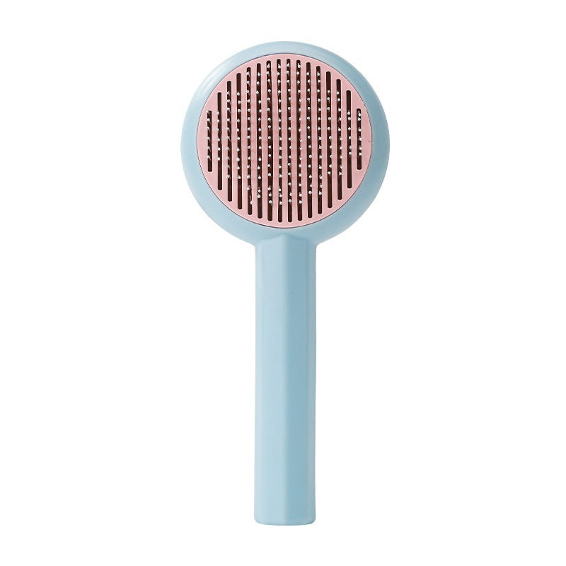 KFX-5484605 Stainless Steel Pet Comb for Cats – Durable PP Handle, Convenient Size