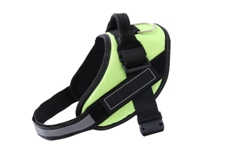KFX-5484861 Customizable Adjustable Pet Harness with ID Patch for Outdoor Dog Walking